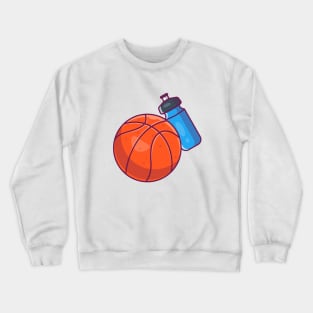 Basket ball with bottle cartoon Crewneck Sweatshirt